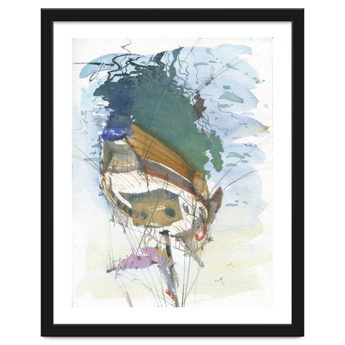 Yacht painting art watercolor