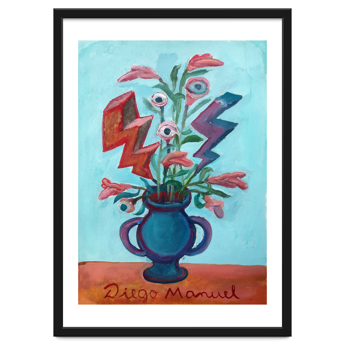 Florero Con Dos Rayos