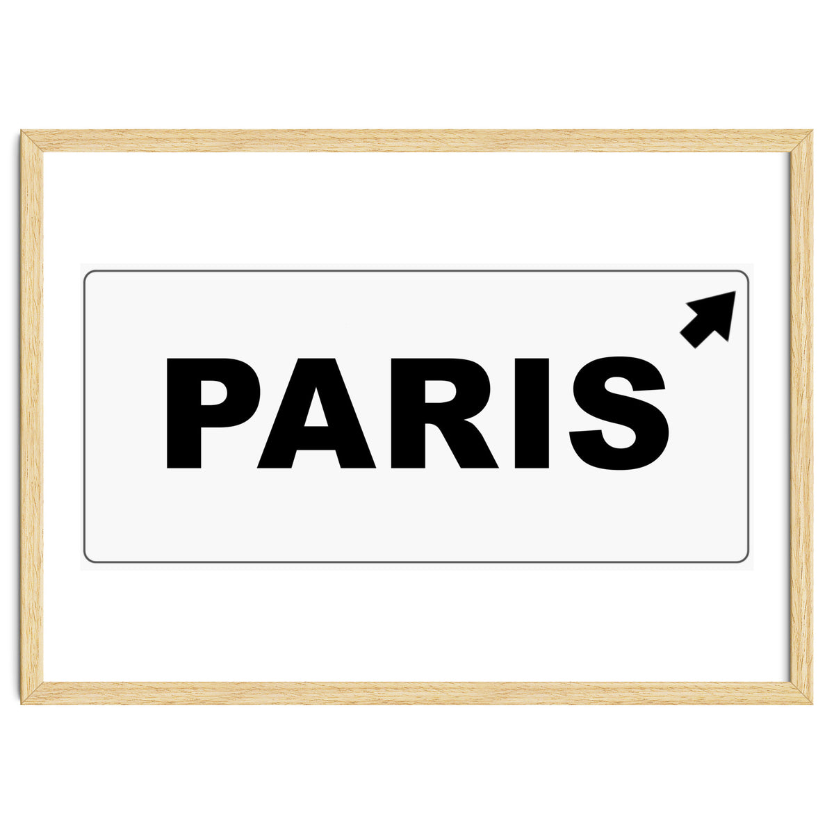 Let`s go to Paris, France! white road sign
