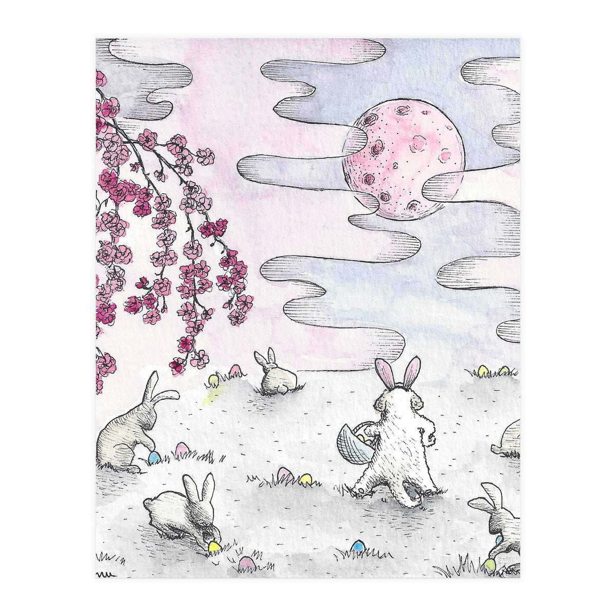 Pink Easter Moon (Print Only)
