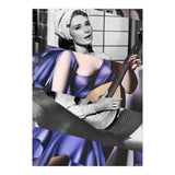 Tamara De Lempicka's Blue Woman with a Guitar & Audrey Hepburn in Breakfast at Tiffany's (Print Only) thumbnail