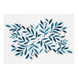 Teal Branches And Dots (Print Only) thumbnail