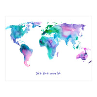 See the world || watercolor (Print Only)