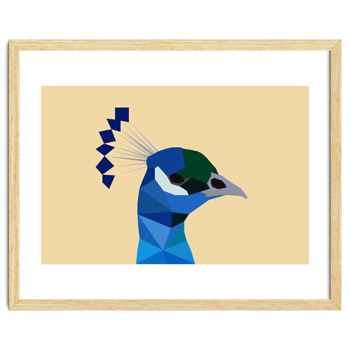 Peacock Low Poly Art