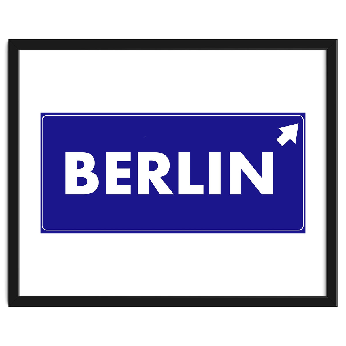 Let`s go to Berlin, Germany! Blue road sign