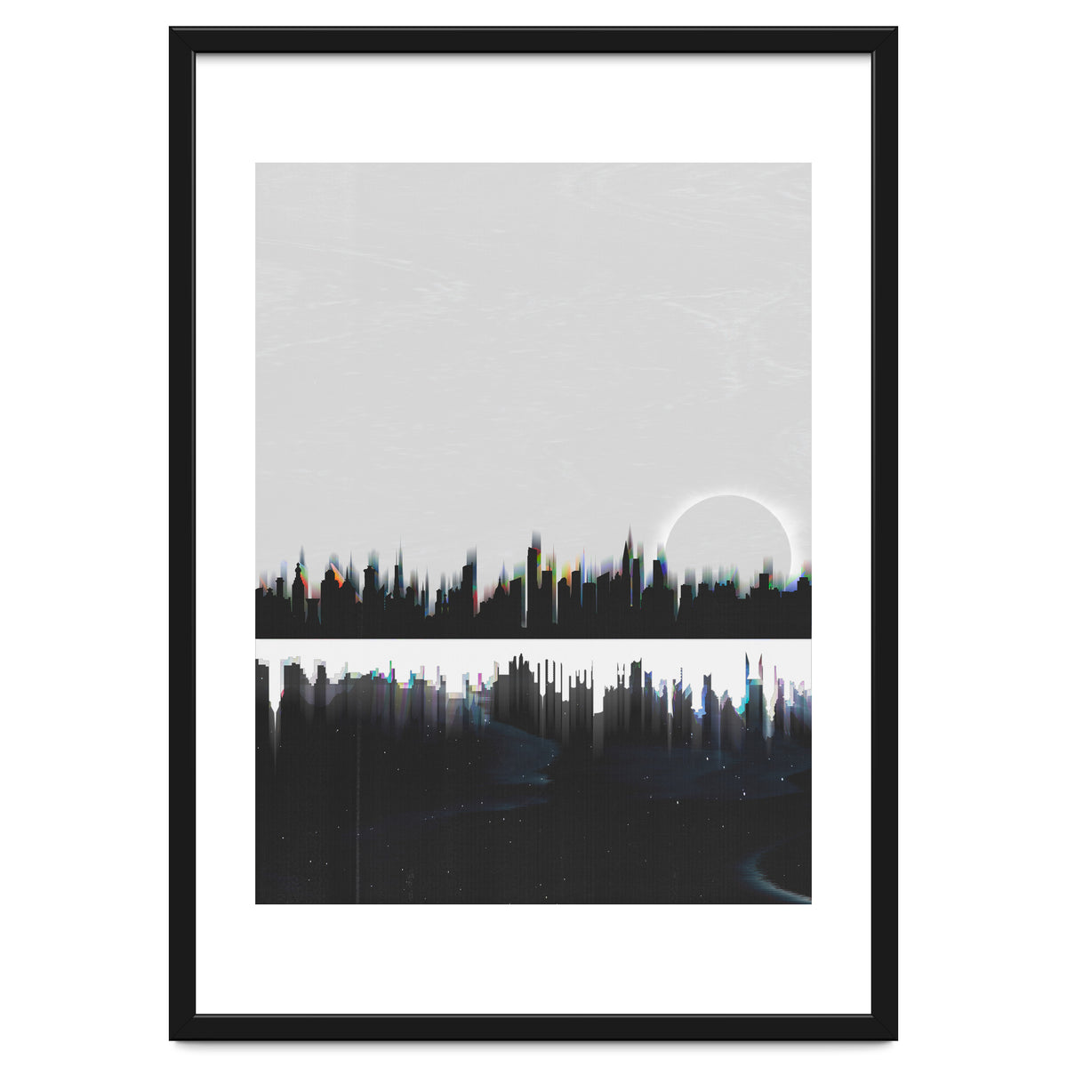 Black and white city