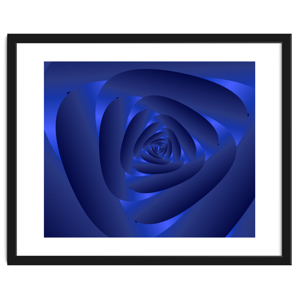 Blue Color Rose Spiral Pattern