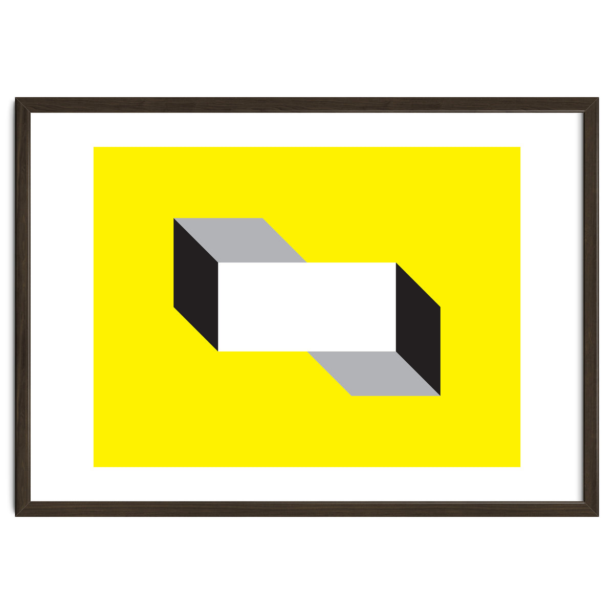 Geometric Shapes No. 50 - yellow, black & grey