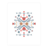Scandinavian Folk Retro Flower Pattern (Print Only) thumbnail
