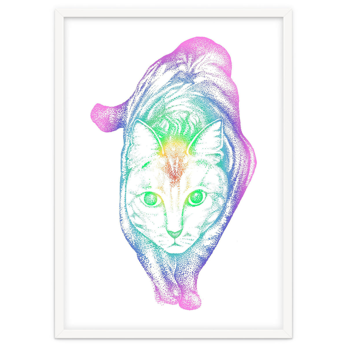 Rainbow Pastel Cat