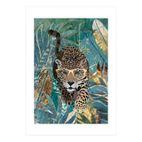 Jaguar in the gold and green tropical jungle (Print Only) thumbnail