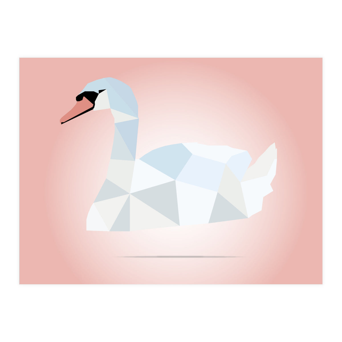 Swan Low Poly Art (Print Only)