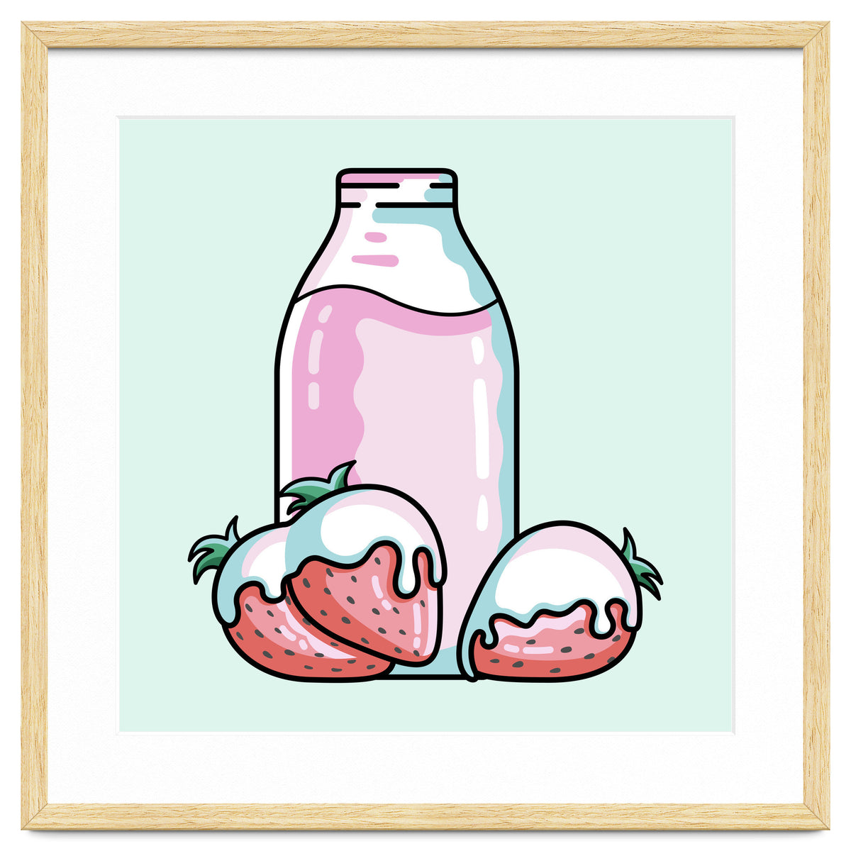 Cute Strawberry Milkshake