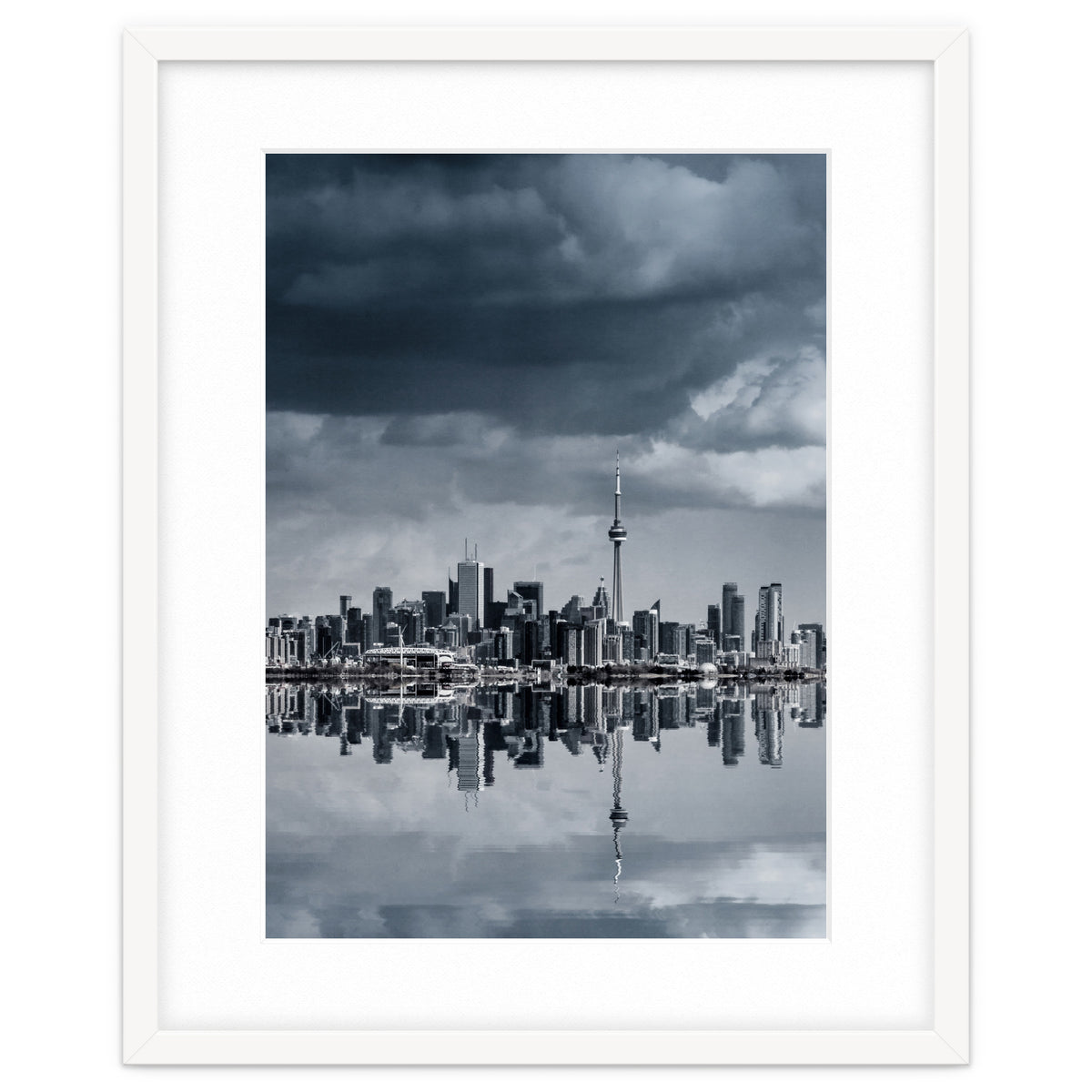 Toronto Skyline From Colonel Samuel Smith Park Reflection No 1