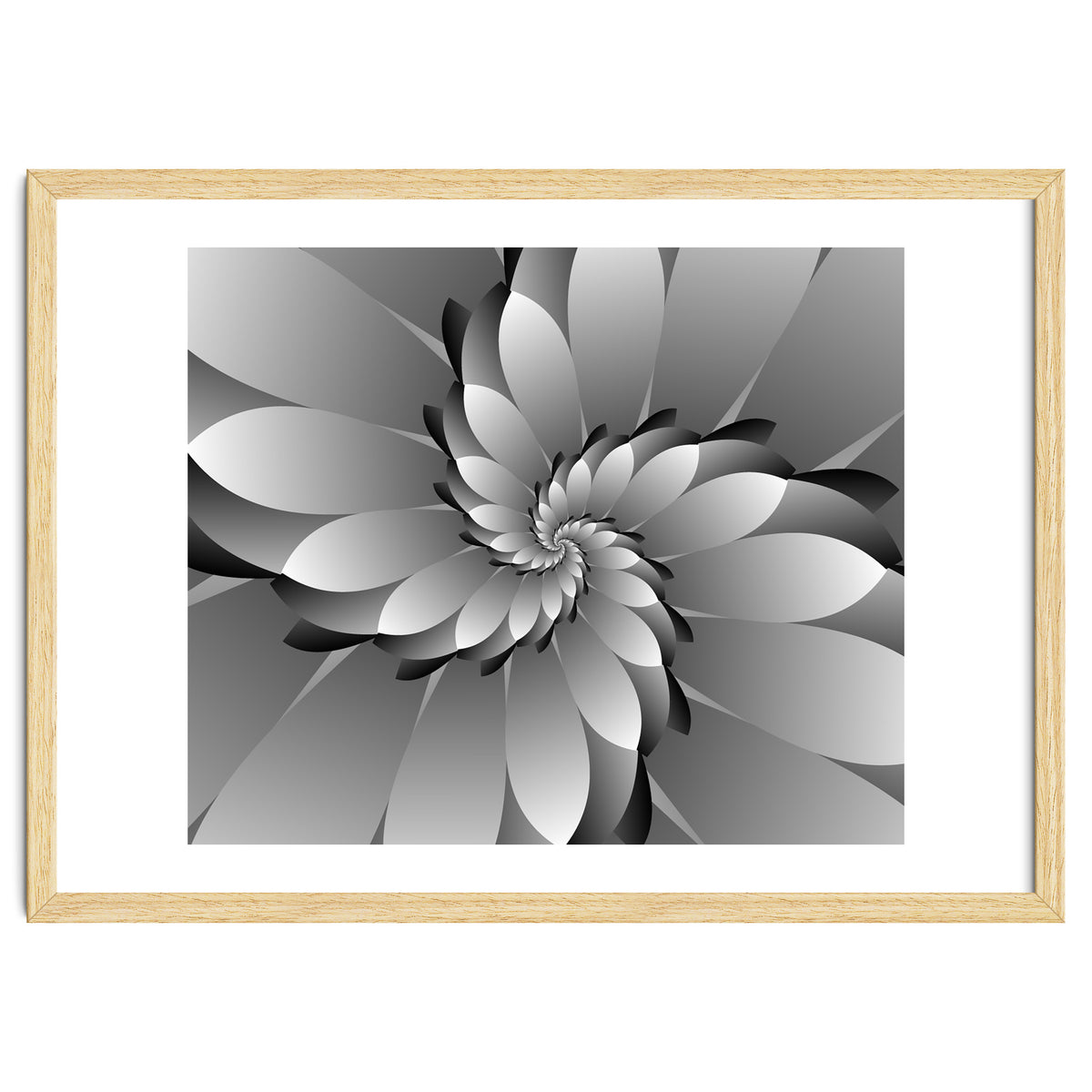BLACK Floral 3D ART