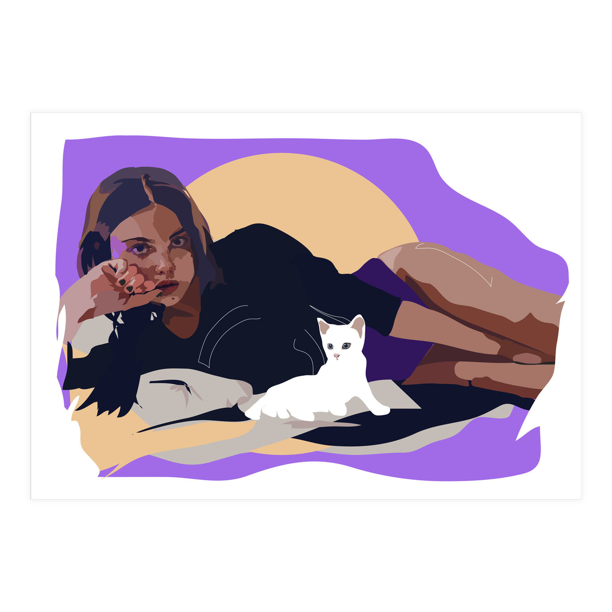 Sunset Kitten (Print Only)