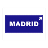 Let`s go to Madrid, Spain! Blue road sign (Print Only) thumbnail