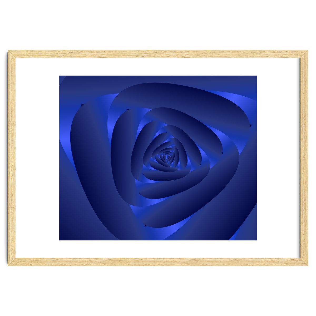 Blue Color Rose Spiral Pattern