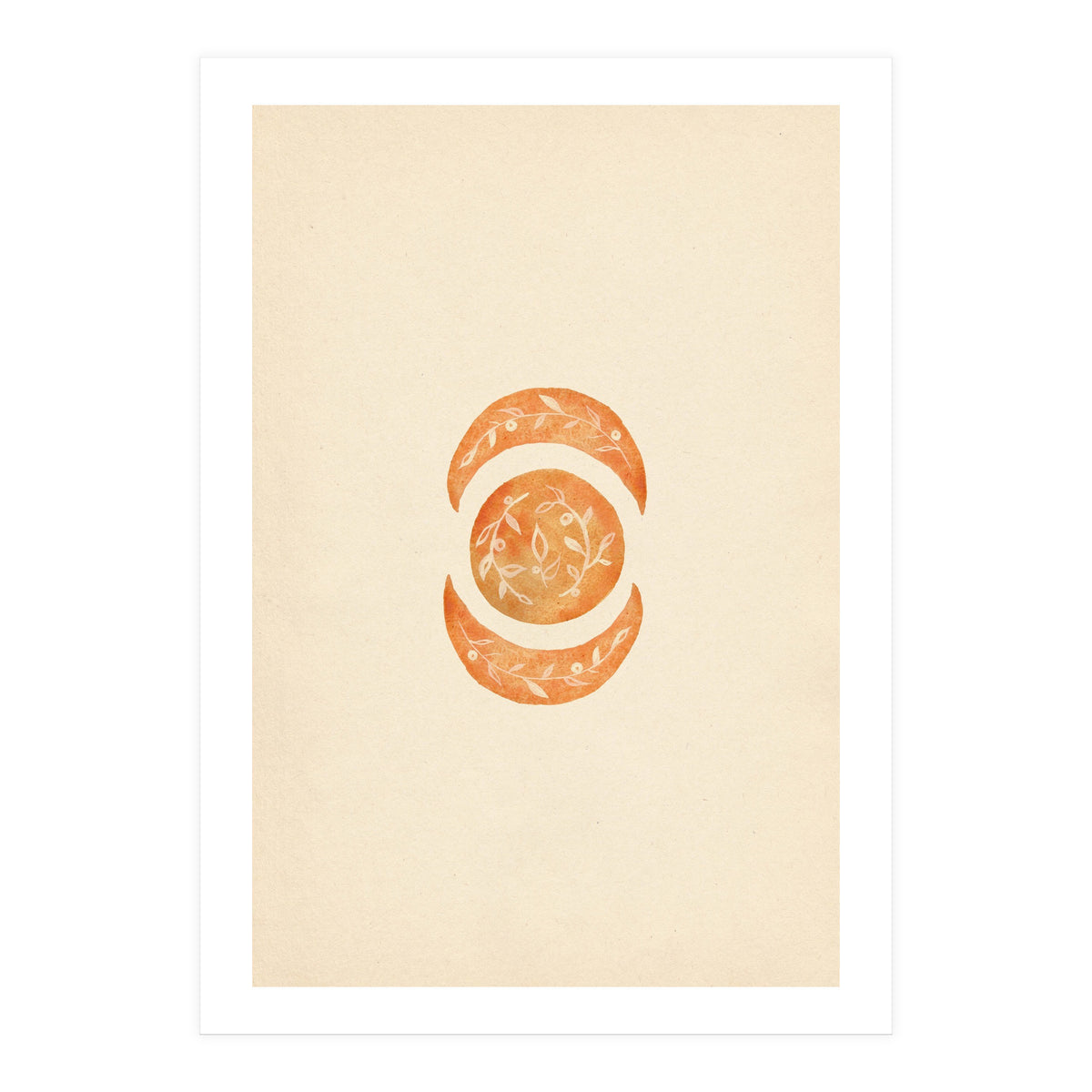 Botanical moon shapes (Print Only)