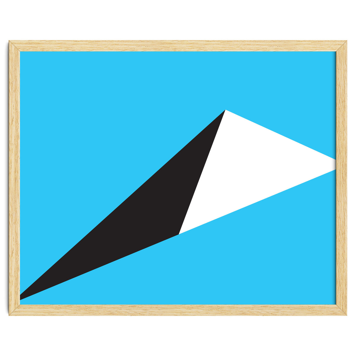 Geometric Shapes No. 70 - sky blue & black