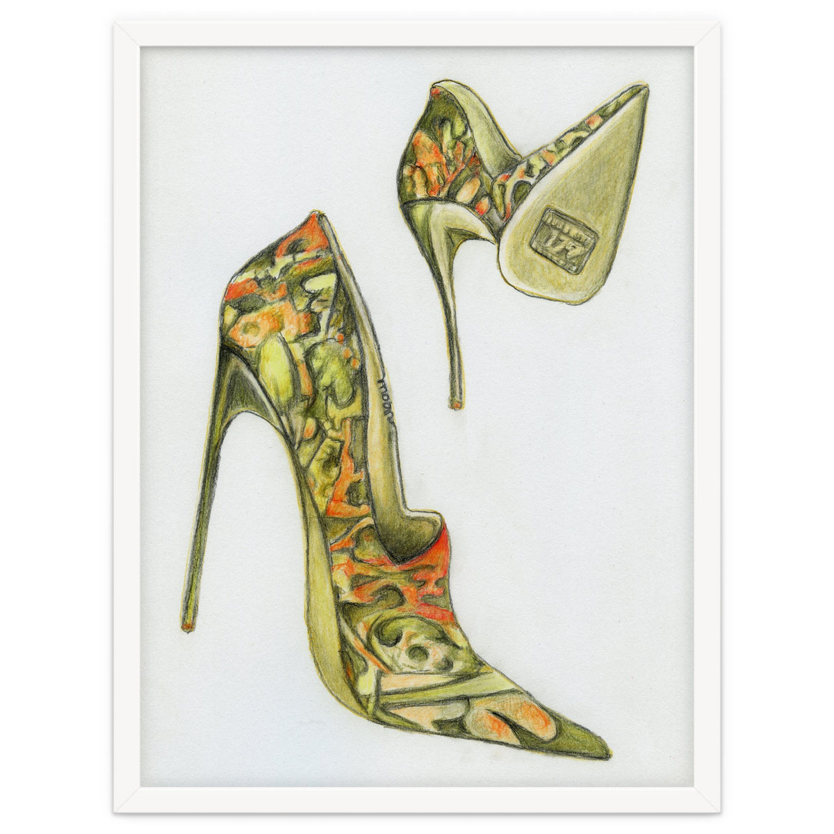 Green stiletto shoes