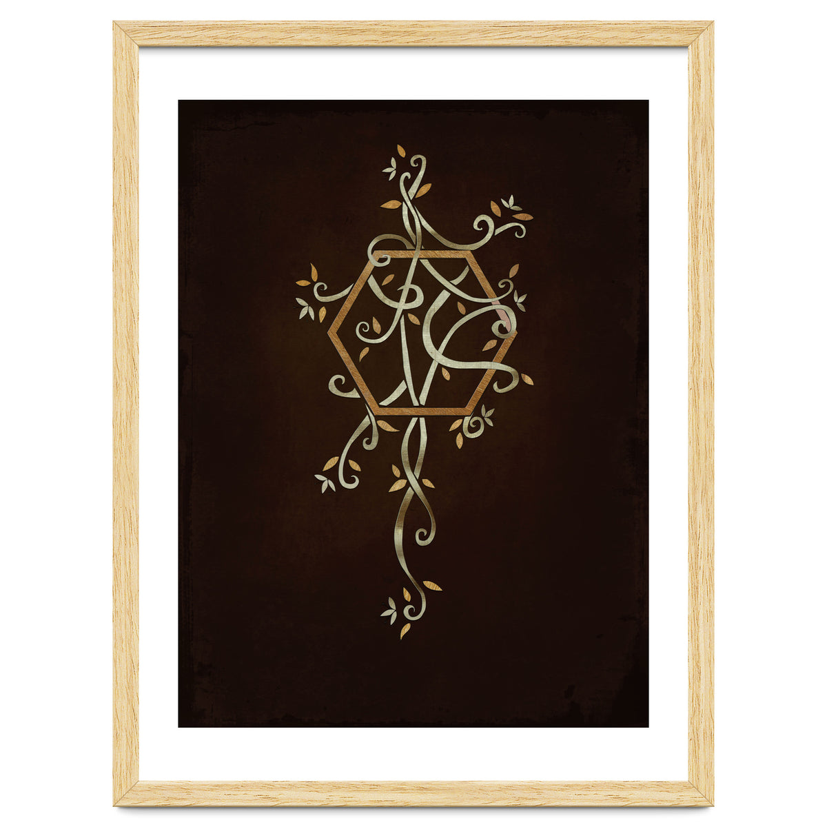 Flowering golden hexagon