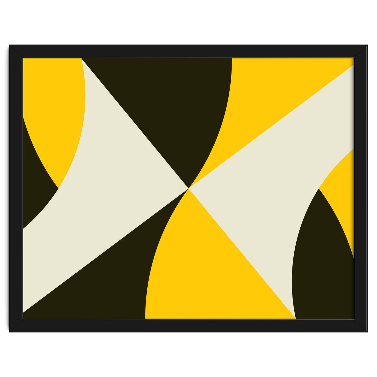 Geometric Shapes No. 4 - yellow, black & white