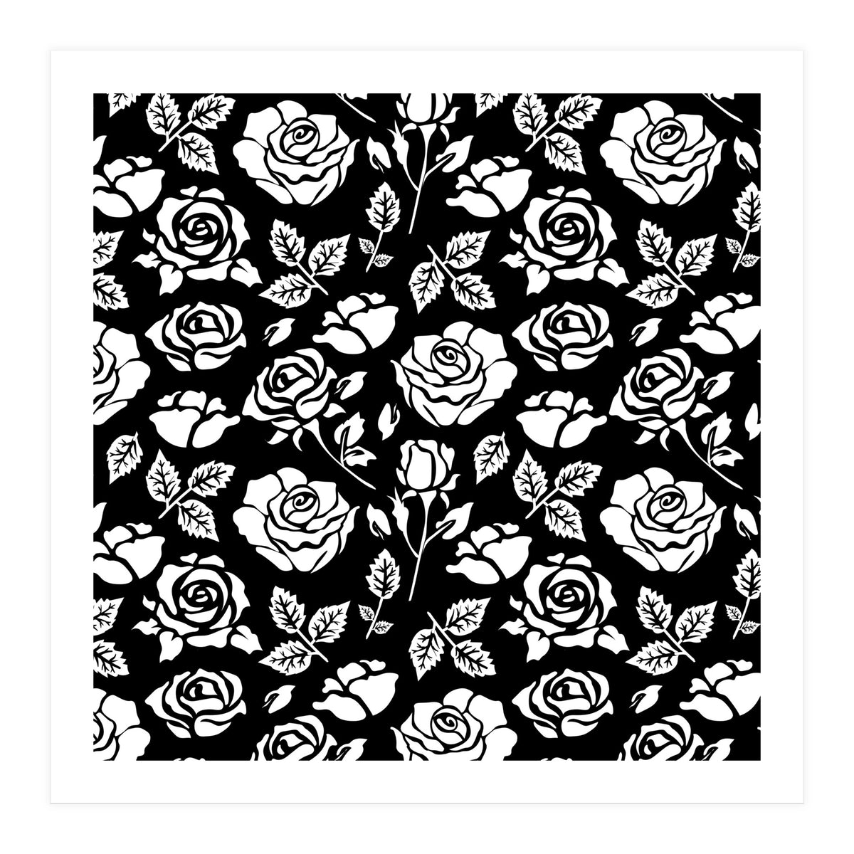 White Rose #illustration #pattern (Print Only)