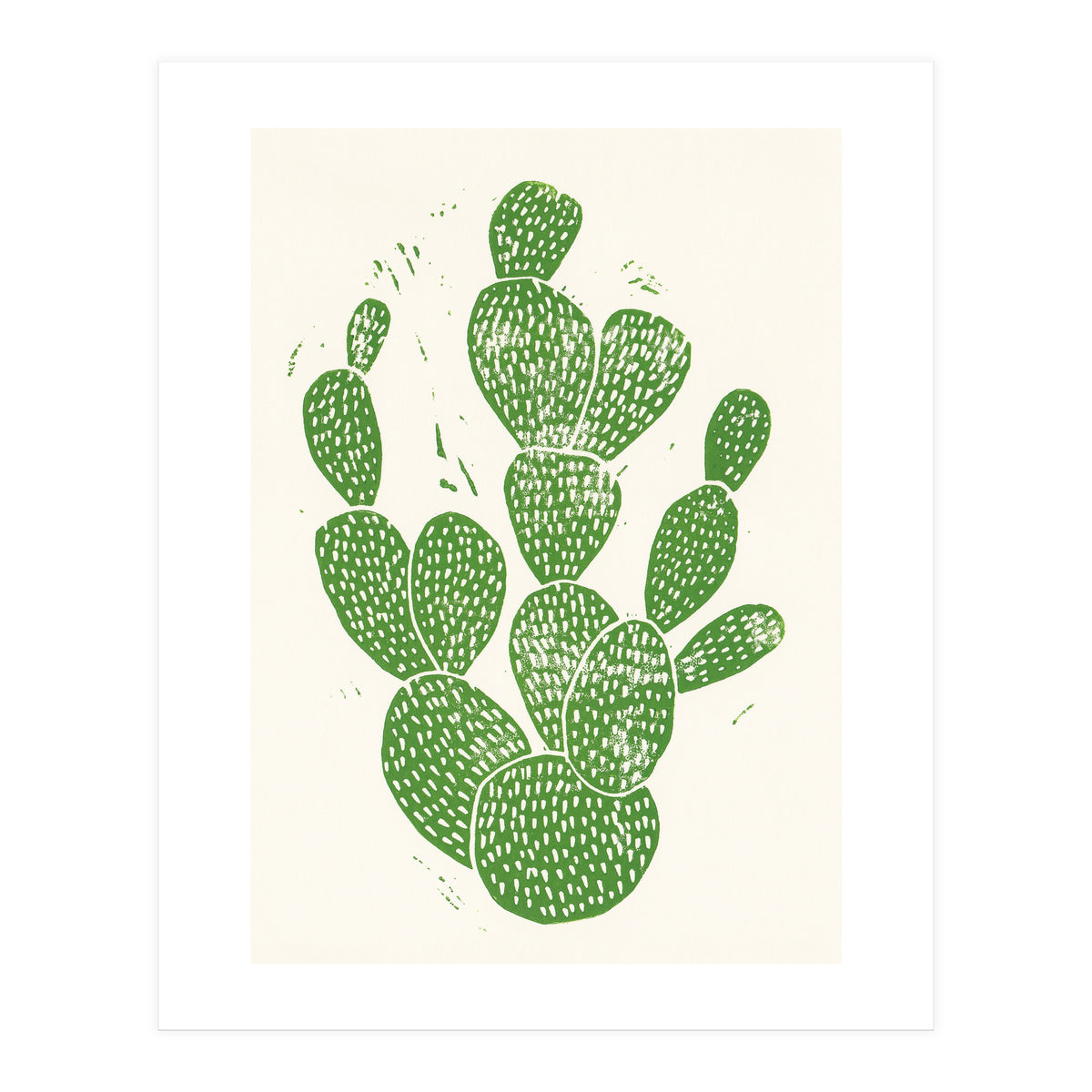 Linocut Cacti #1 (Print Only)