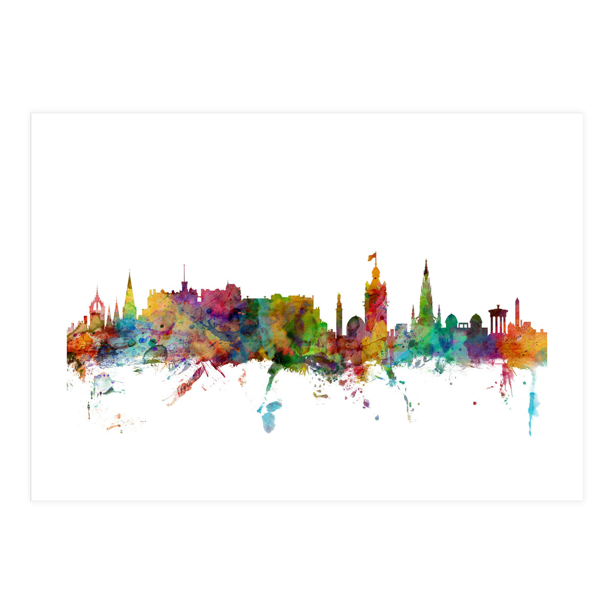 Edinburgh Scotland Skyline (Print Only)