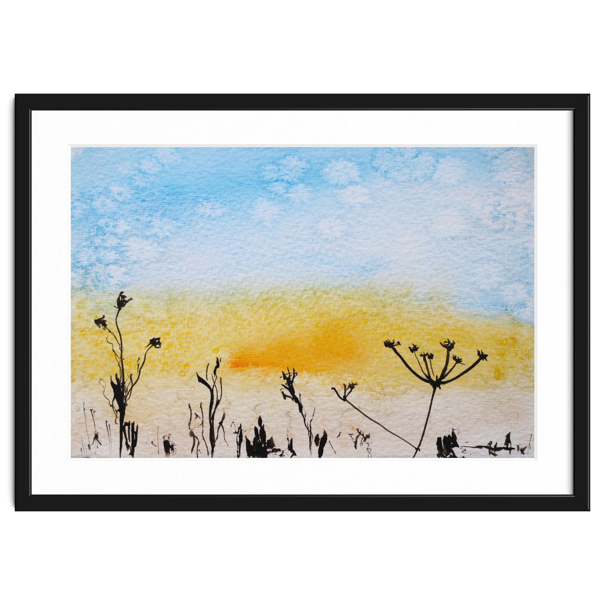 Winter sunrise || watercolor