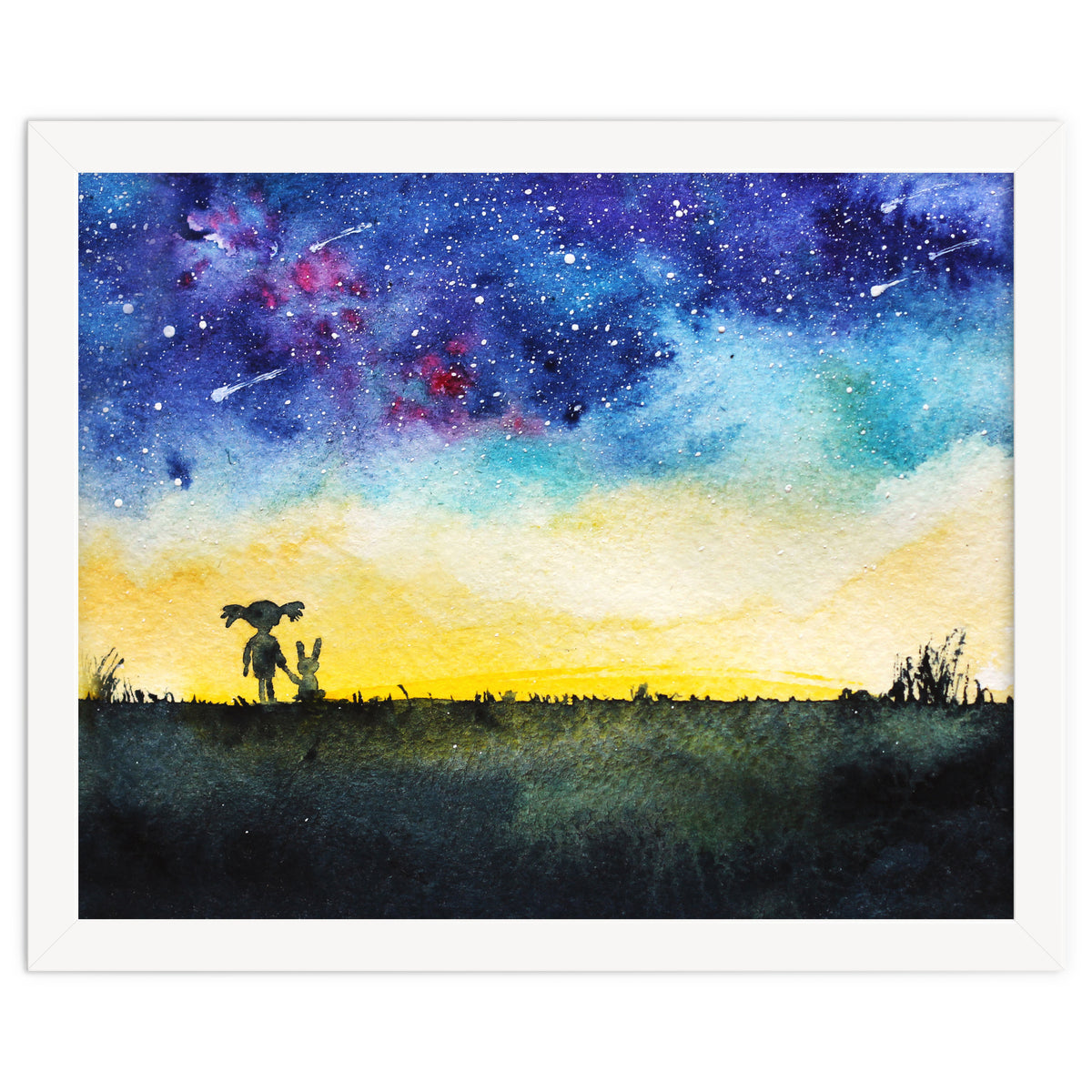 Baby girl's wishes || watercolor for nursery, kids room