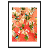Birds of different feathers flock together | Biodiversity Wildlife Animals Red Watercolor Painting thumbnail