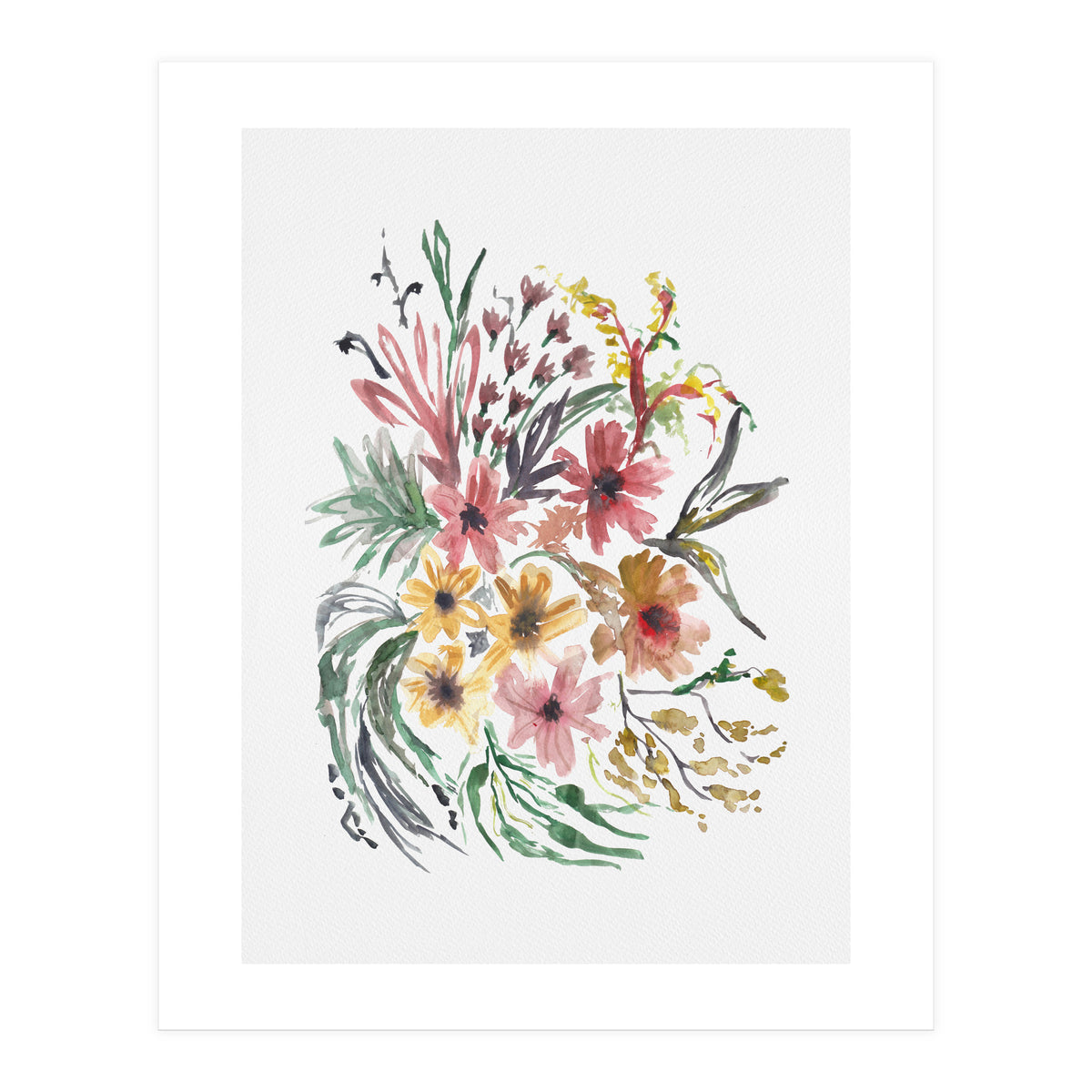 Earthy florals garden (Print Only)