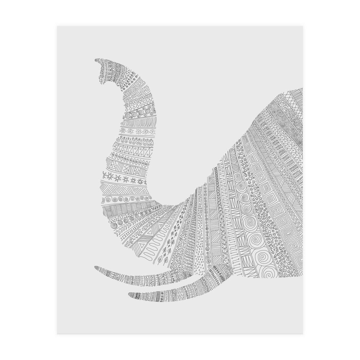 Elephant Grey Poster (Print Only)