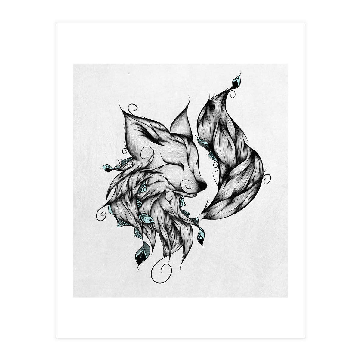 Fox B&w (Print Only)