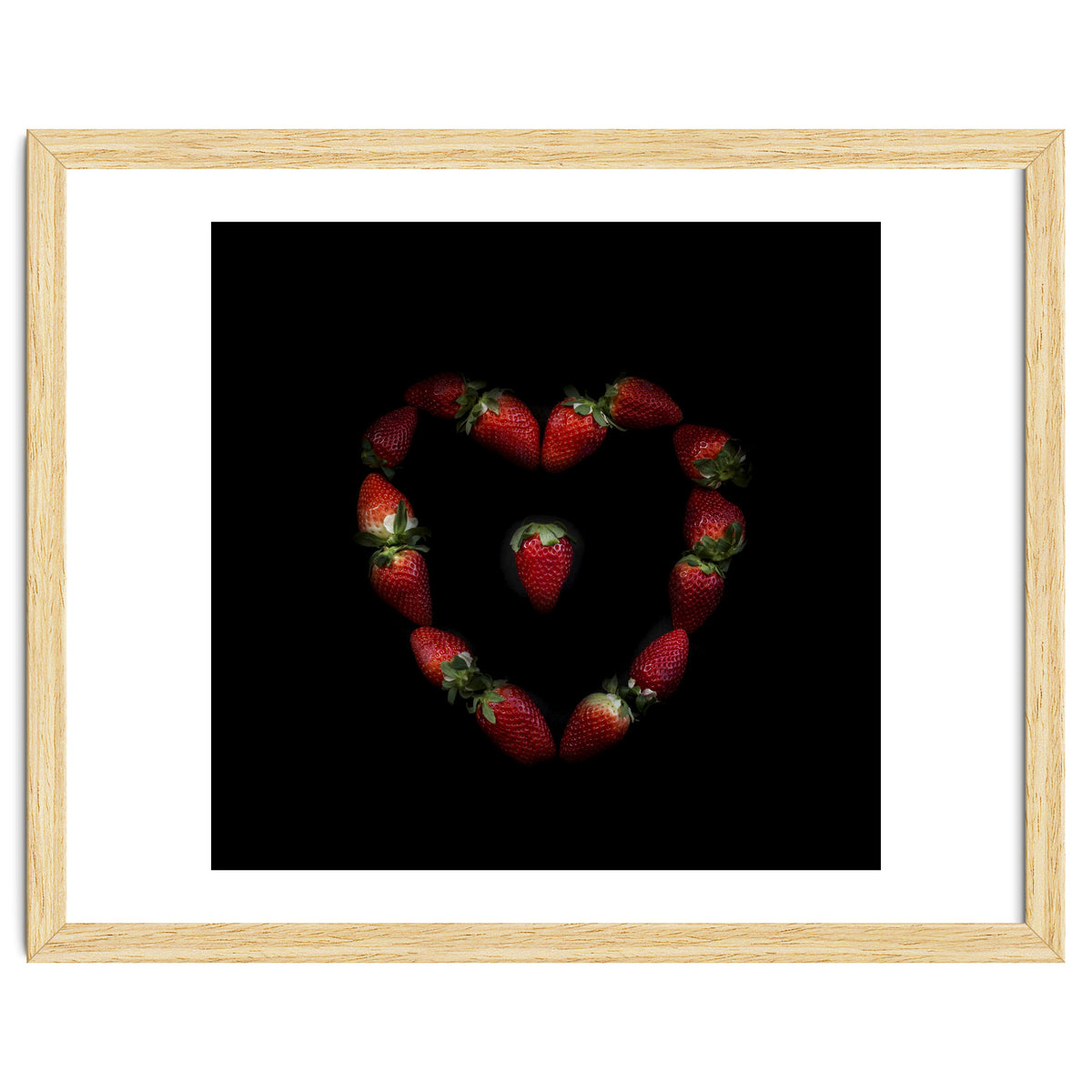 Heart of strawberries