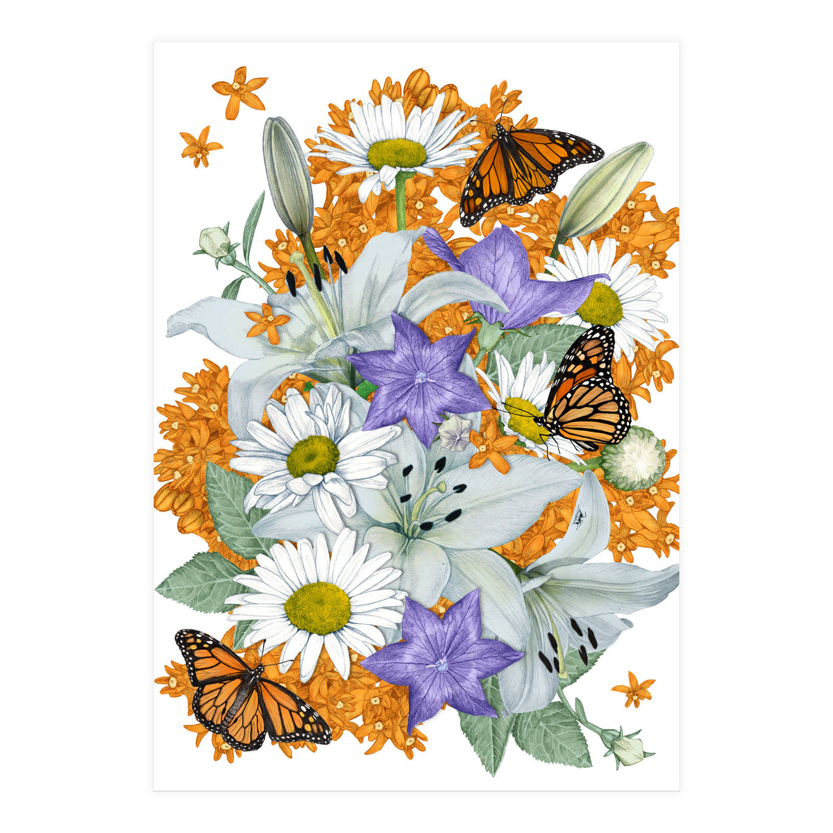 Lillies and Monarchs (Print Only)