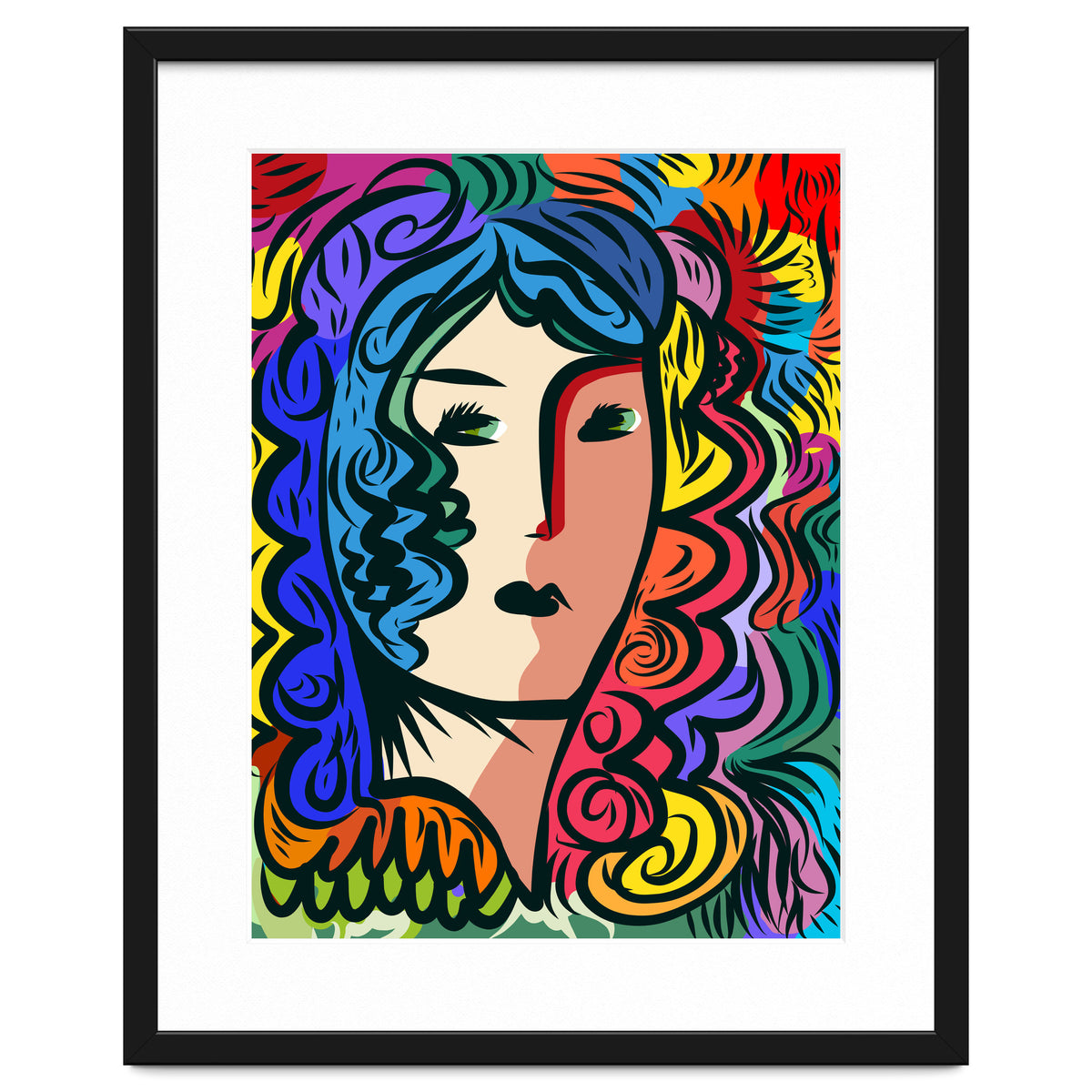 Rainbow Portrait Girl