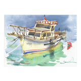 Yacht painting watercolor (Print Only) thumbnail