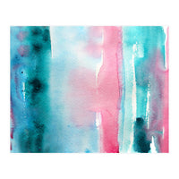 Turquoise love || abstract watercolor (Print Only)