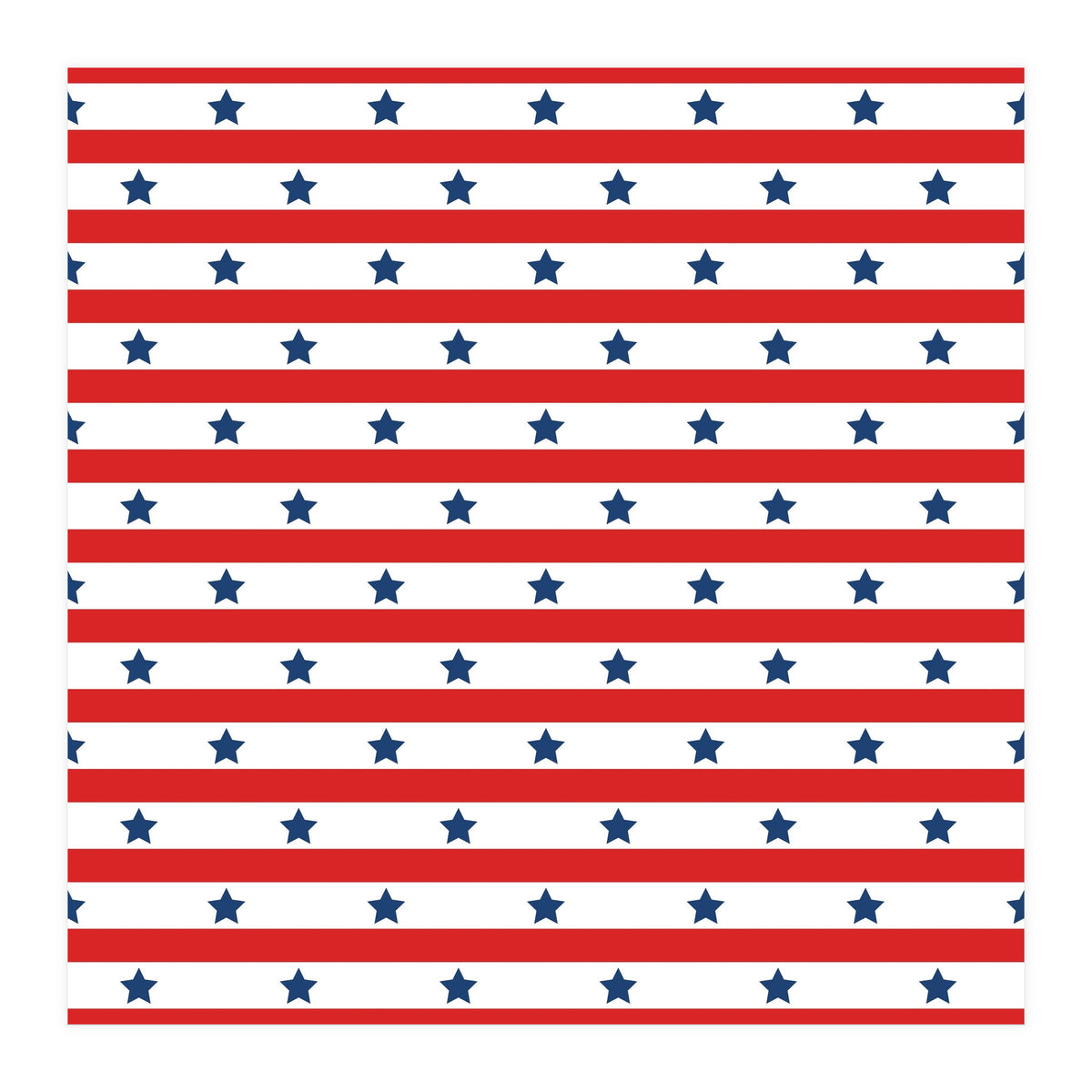 Blue And Red Stripes and stars (Print Only)