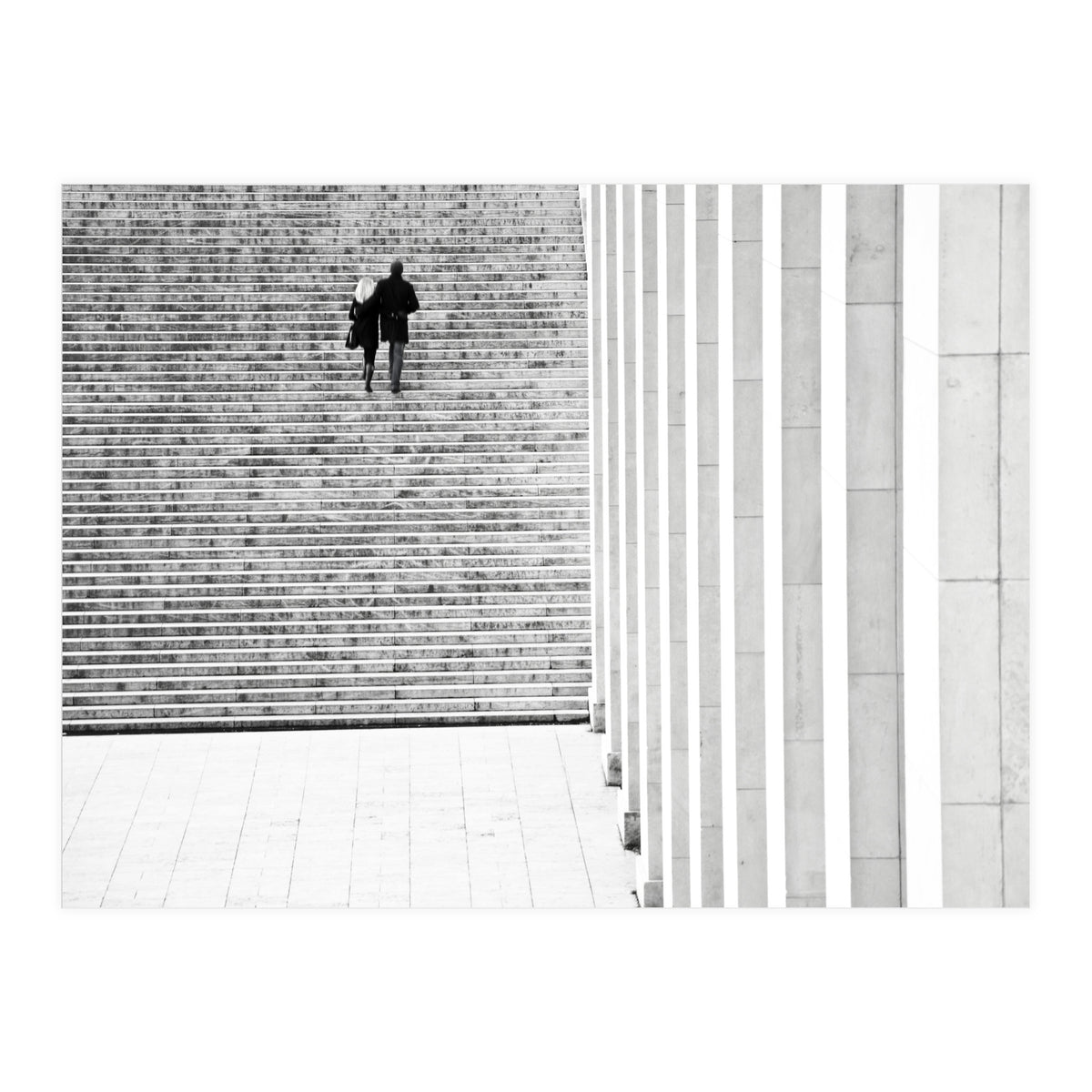 Couple On Stairs, Paris (Print Only)