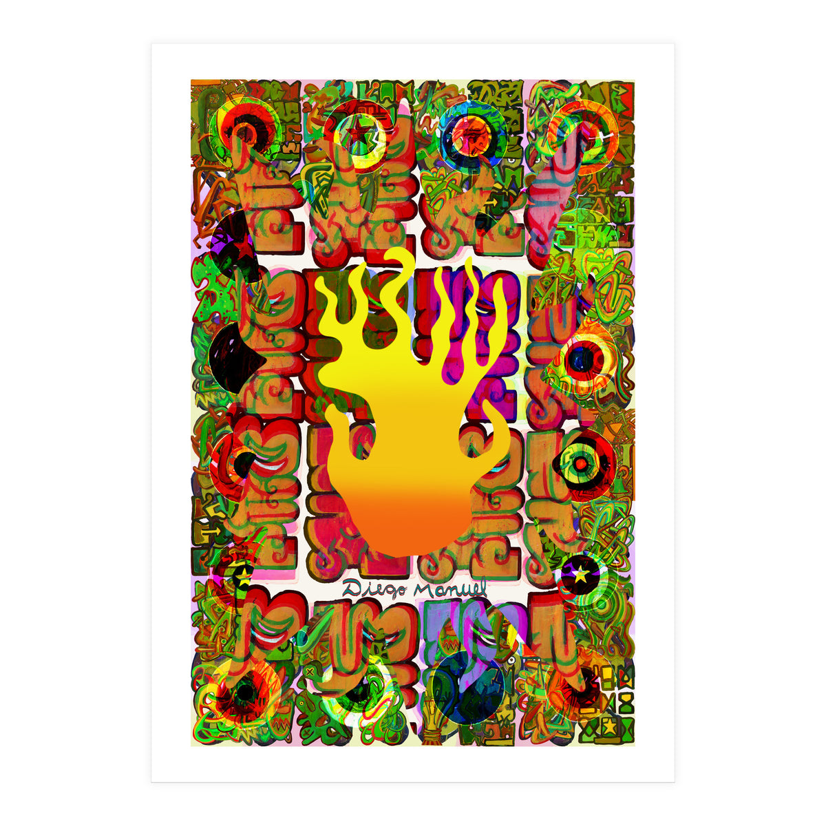 Fuego Y Graffiti 4 (Print Only)