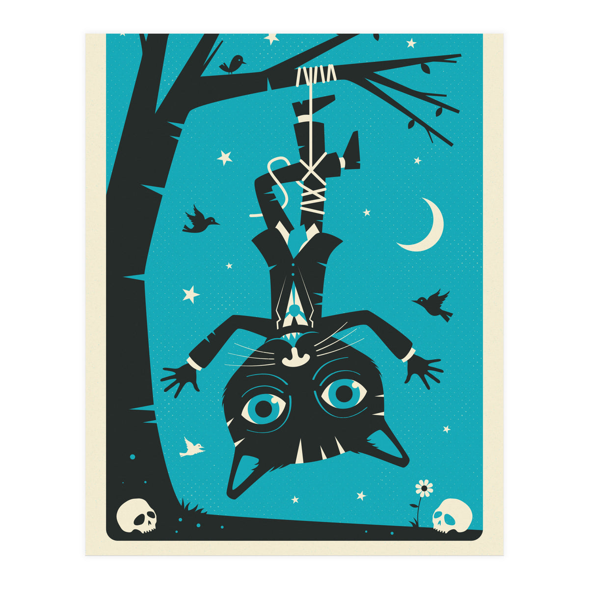 TAROT CARD CAT: THE HANGED MAN (Print Only)