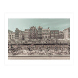 AMSTERDAM Singel Canal with Flower Market | urban vintage style (Print Only) thumbnail