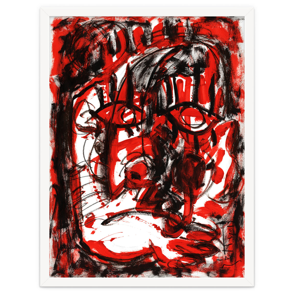 Anger - white background