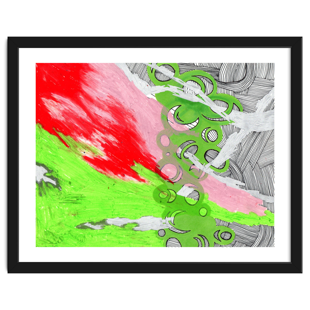 Green and Pink Spill