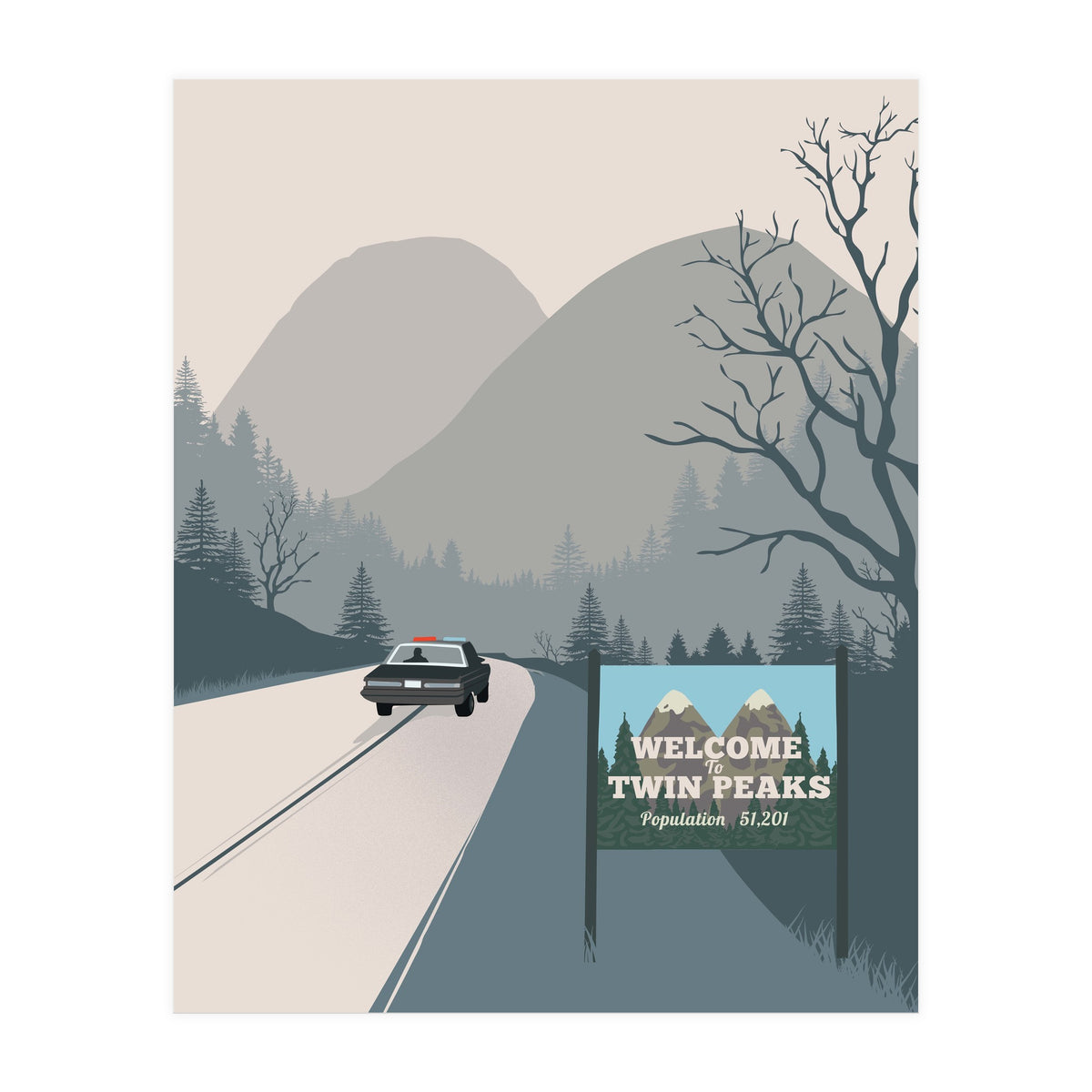 Welcome to Twin Peaks poster (Print Only)