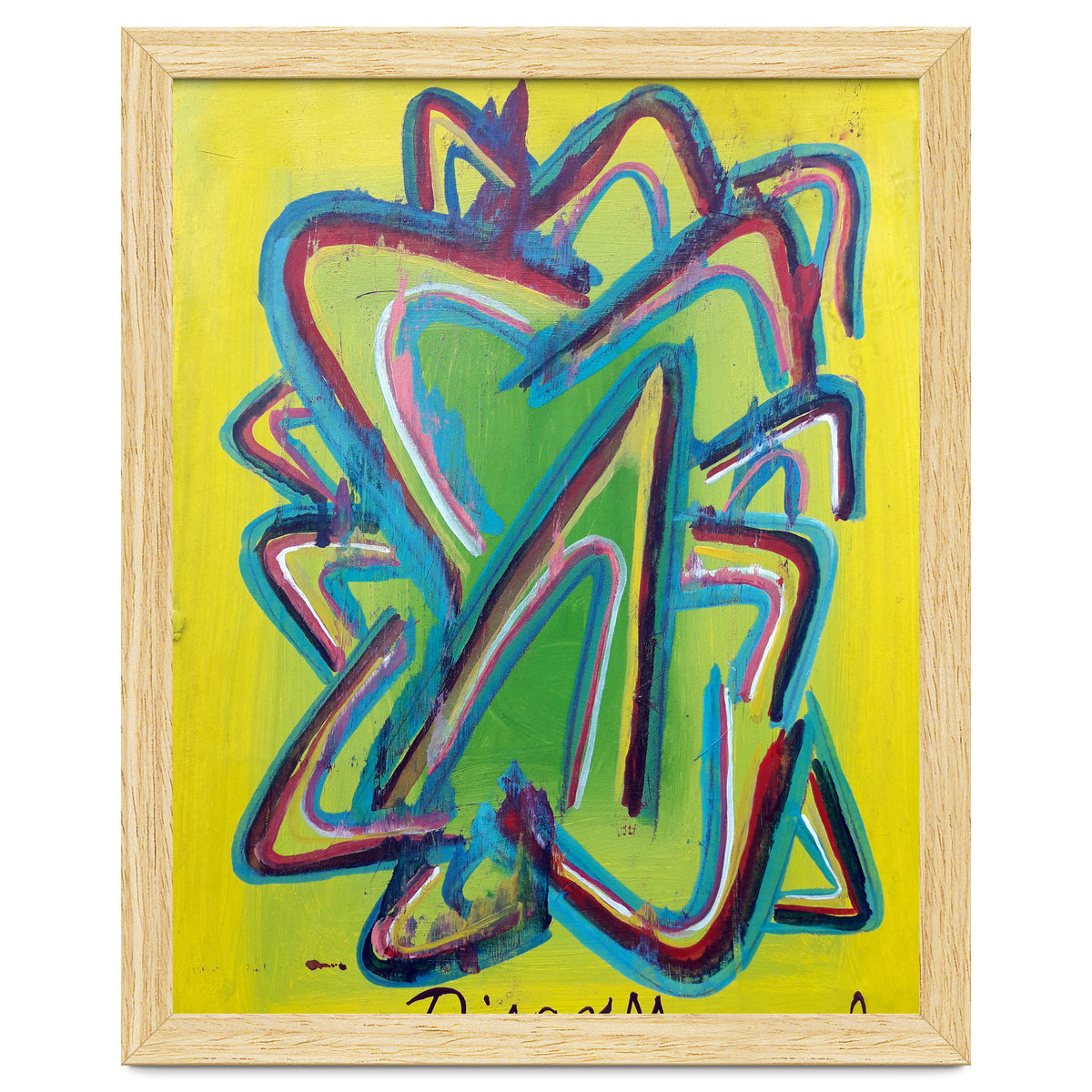 Forma Celeste Sobre Amarillo 2